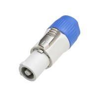 ADAM HALL 7924 | Conector hembra para cable con bloqueo, de salida, con fijación del cable por tornillo, azul/gris